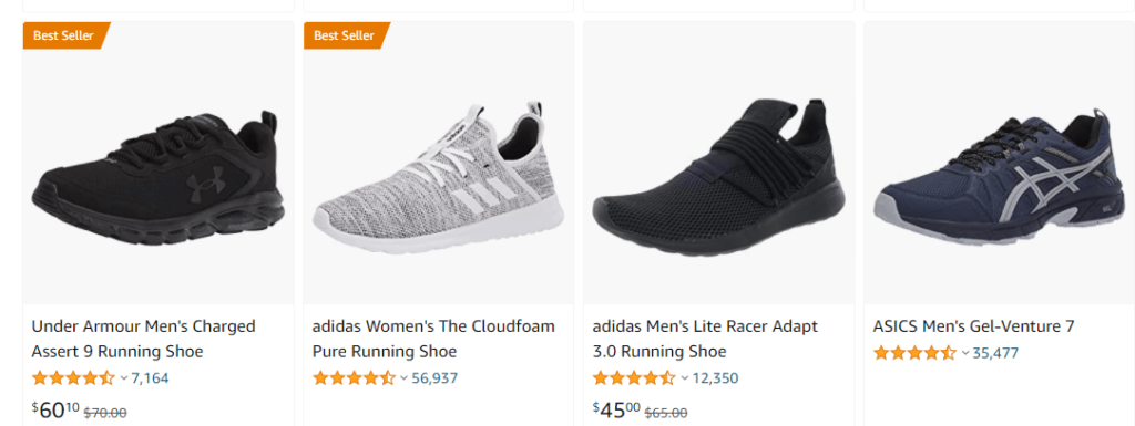 shoes search results